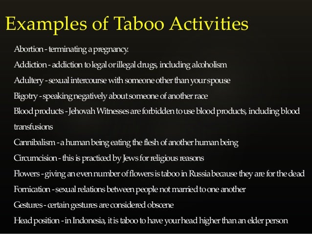 What does taboo mean sexually images 29